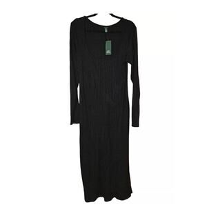 Wild Fable Black Maxi Sweater Dress Size XL - New With Tags